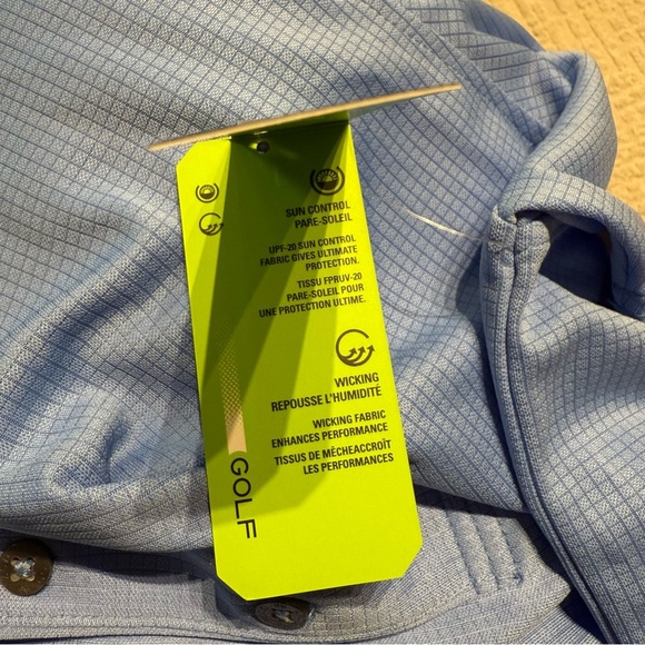 NWT IZOD Men's Performance Golf Grid Polo Riviera Blue Men’s Large - Picture 9 of 9